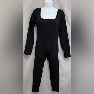 Women's‎ Long Sleeve Pant Romper Jumpsuit Size Large Black